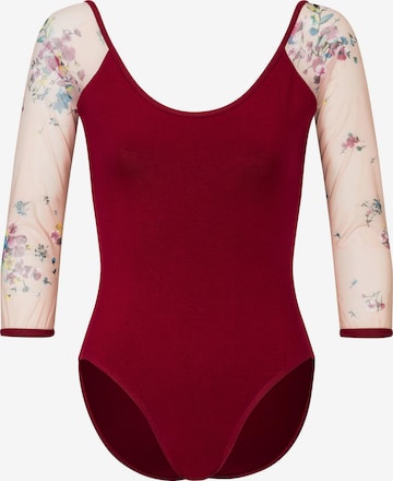 Tanzmuster Athletic Bodysuit 'Sina' in Red: front