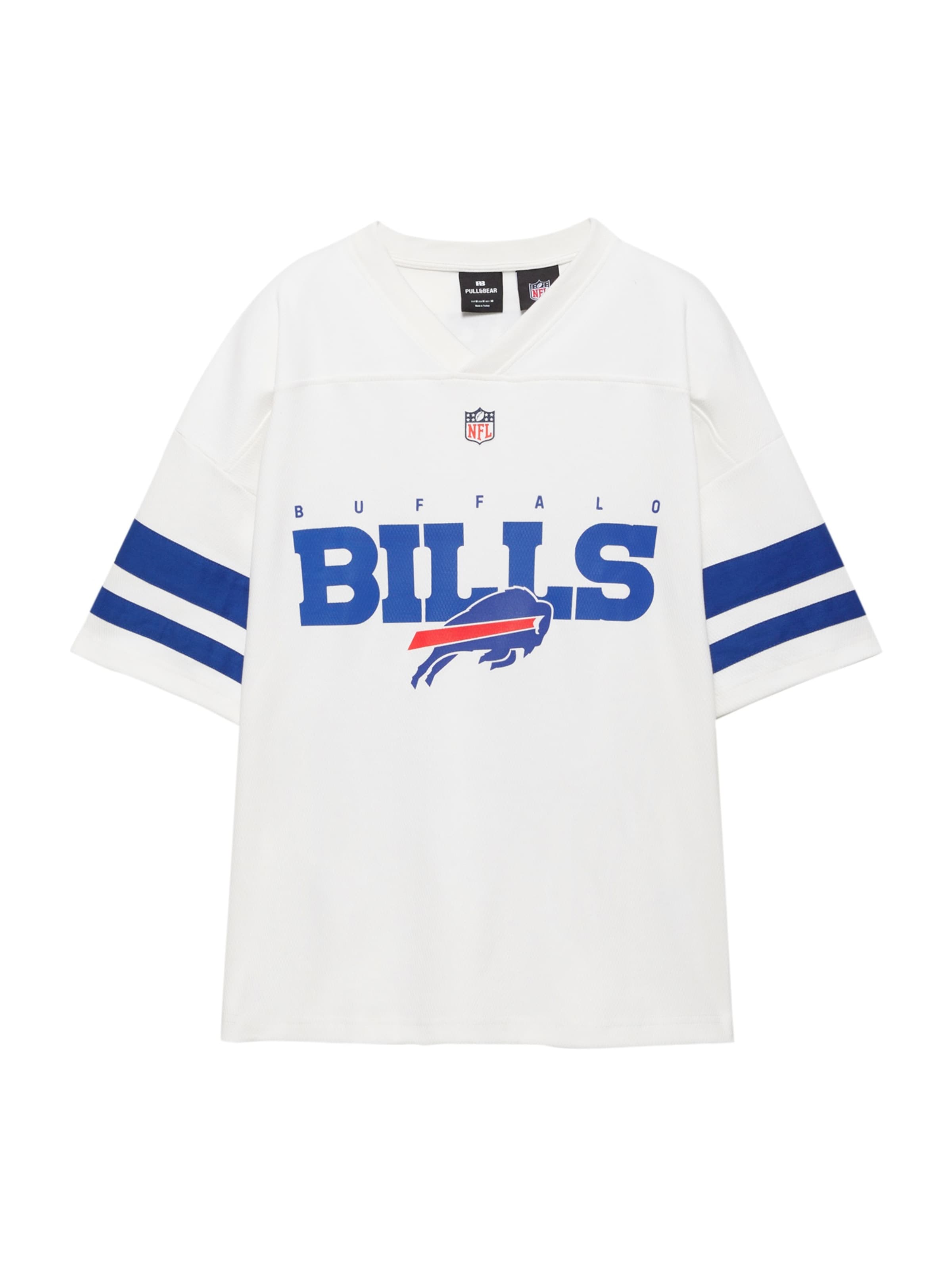 Pull&BearMajica 'NFL BILLS' - bijela boja: prednji dio