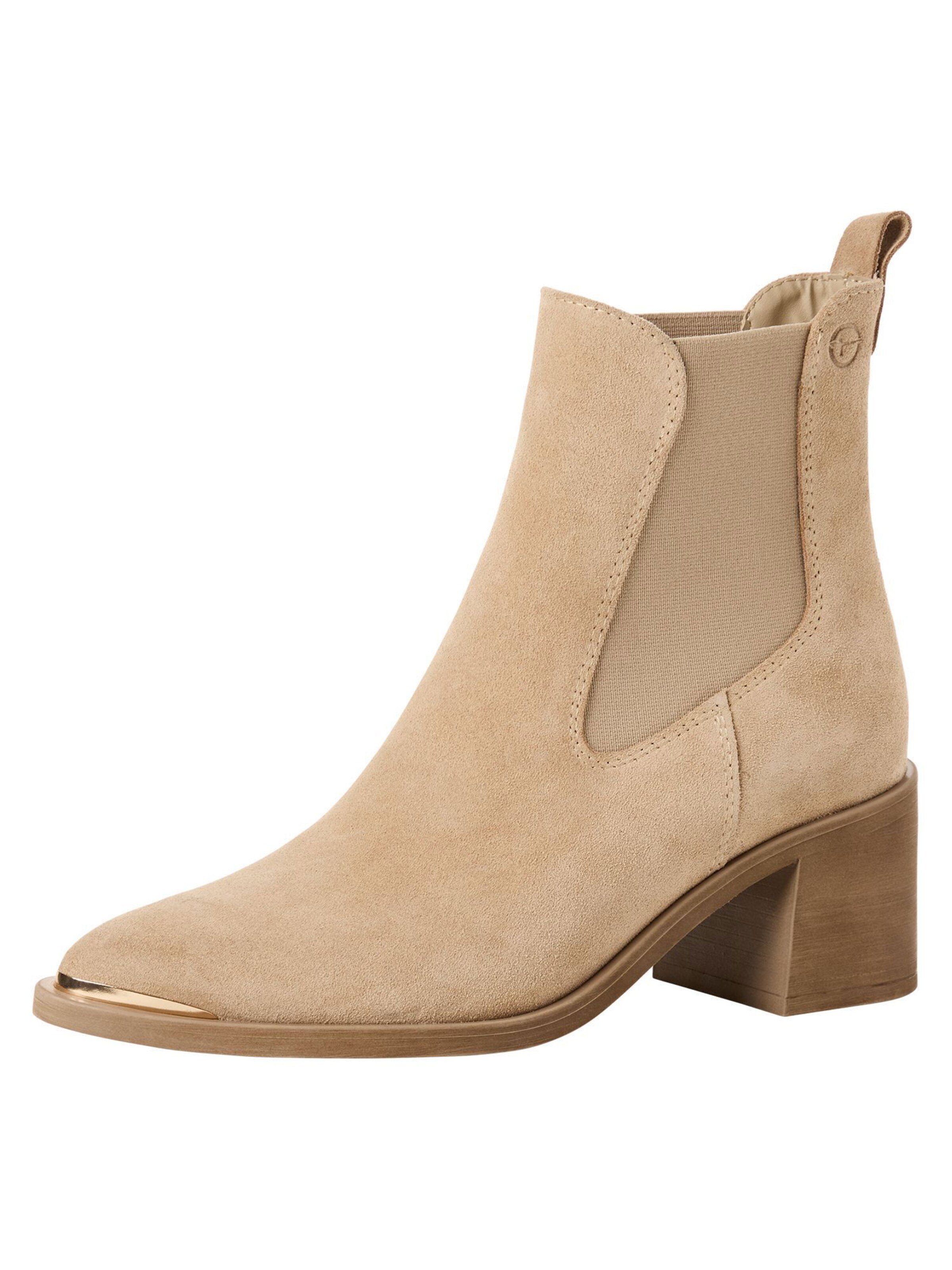 Tamaris Chelsea Boot in Beige: Vorderseite
