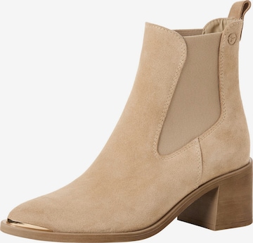 Tamaris Chelsea Boot in Beige: Vorderseite