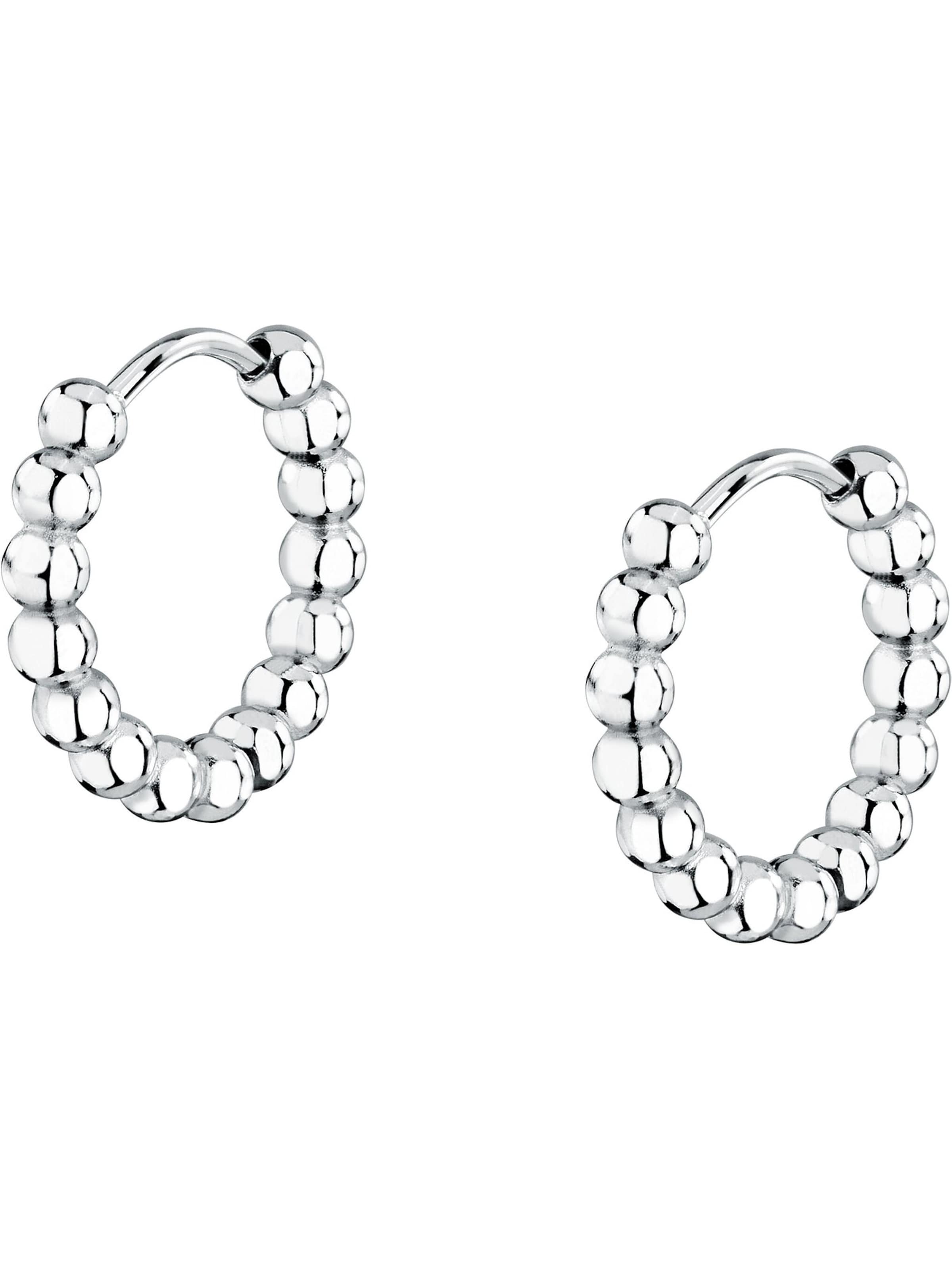 La Petite Story Earrings in Silver: front