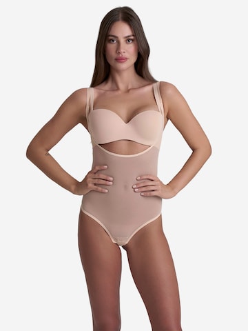 Bye Bra Shapingbody ' Forming Tulle WYOB Bodysuit' in Beige: Vorderseite