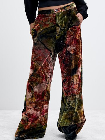 Desigual Wide leg Byxa 'M. C. Lacroix' i röd