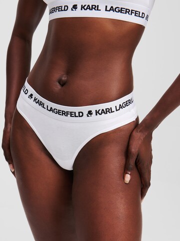 String di Karl Lagerfeld in bianco: frontale