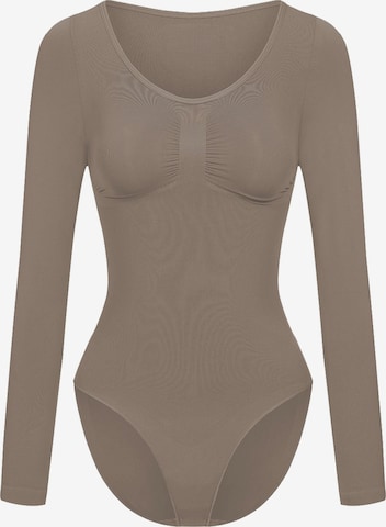Body modelant 'Bodysuit Sculpting Shapewear Longsleeve mit Slip' cfab en gris : devant