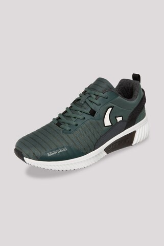 CAMP DAVID Moderner Sneaker im coolen Materialmix in Grün: Vorderseite