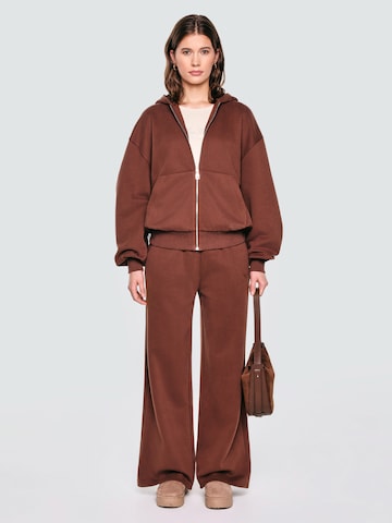 BIG STAR Wide leg Trousers 'MARTAP' in Brown
