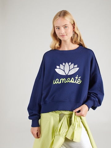 miss goodlife - Sudadera 'Namasté' en azul: frente