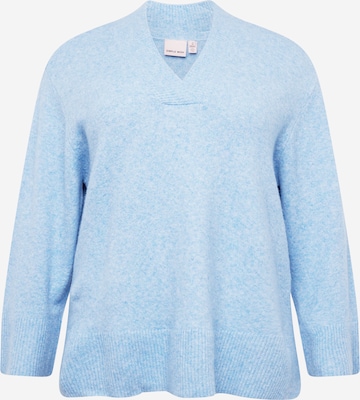 Fransa Curve Sweater 'PAILEEN' in Blue: front