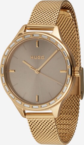 HUGO Analog watch in Gold: front