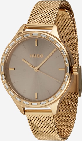 HUGO Analogové hodinky – zlatá: přední strana