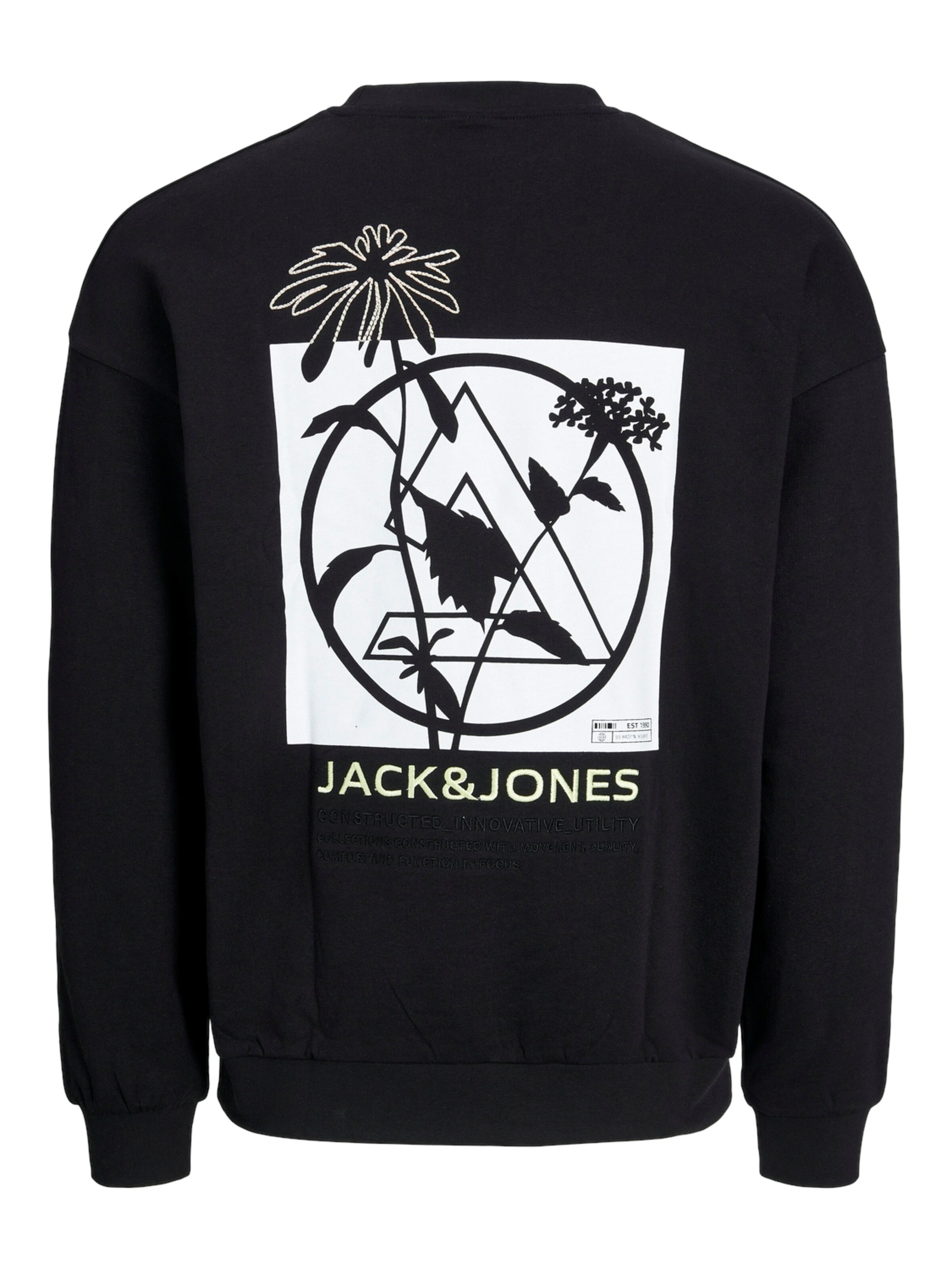 JACK & JONES Sweatshirt 'JCOStagger' in Schwarz