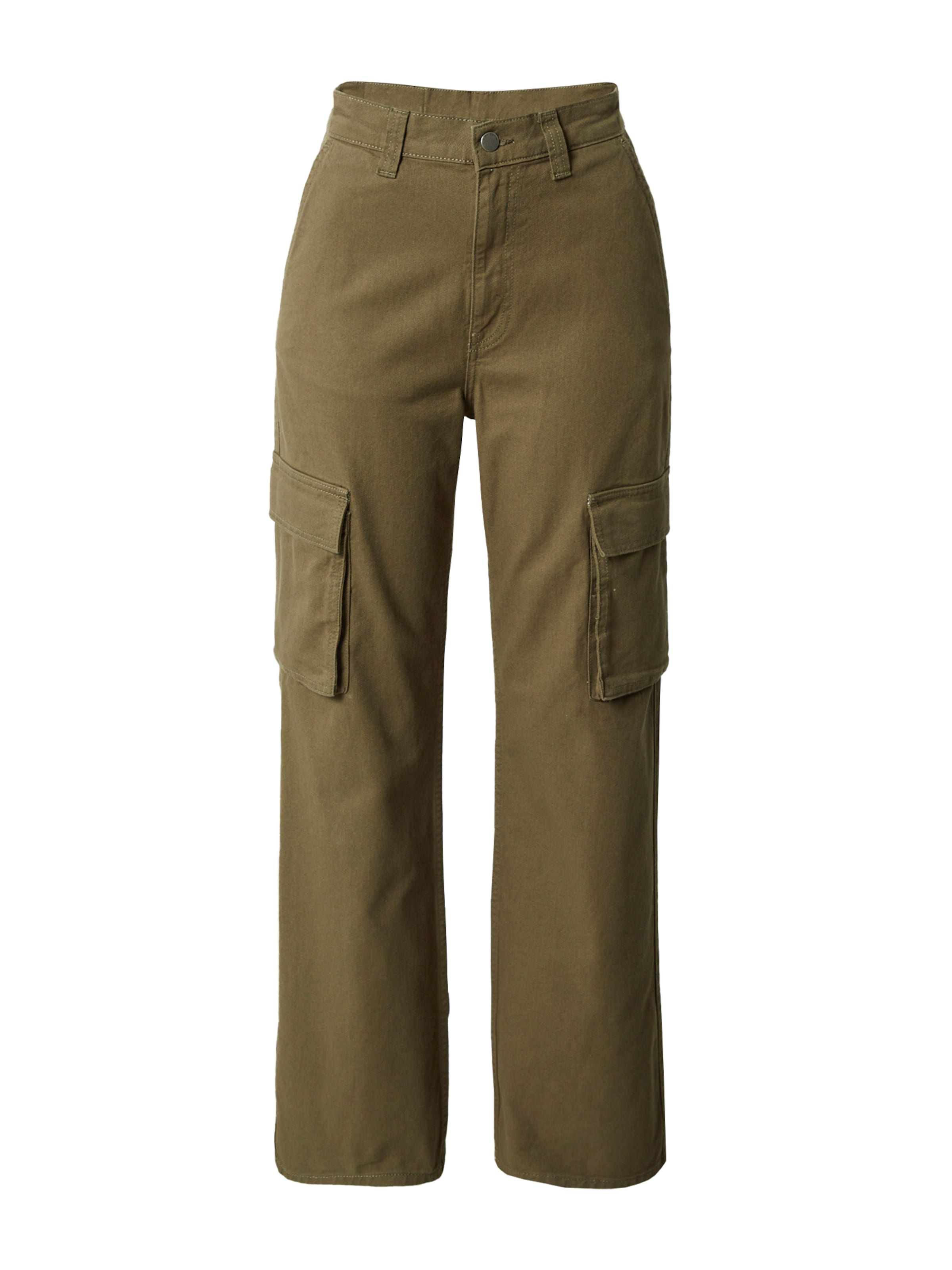 Dr. Denim Wide leg Cargo jeans 'Echo' in Green: front