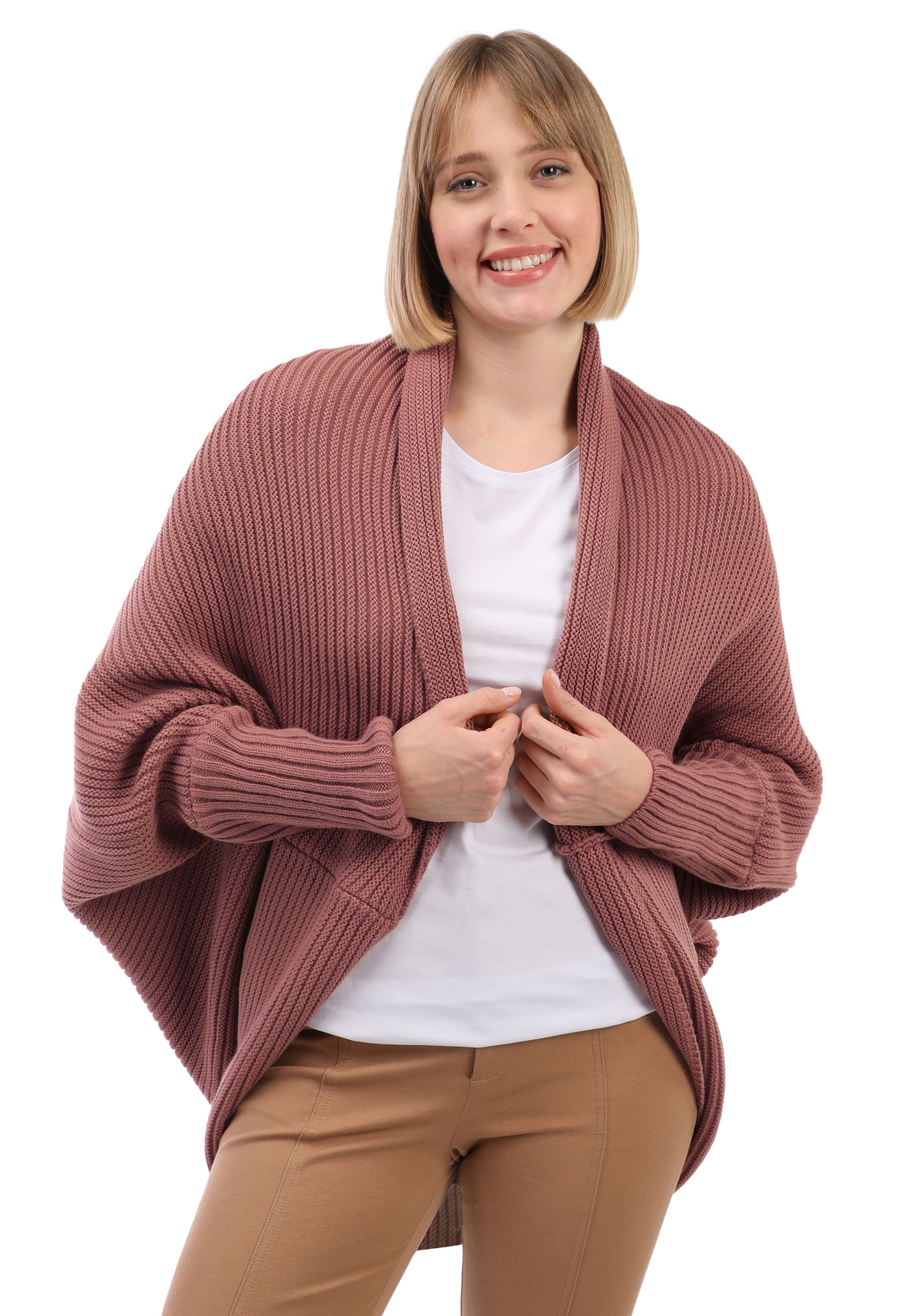 Felix Hardy Πλεκτή ζακέτα σε ροζ: μπροστά