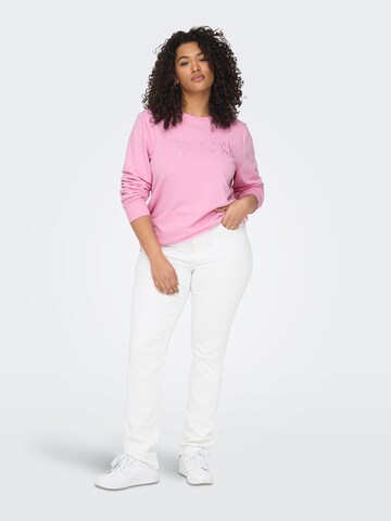 ONLY Carmakoma Sweatshirt 'Lucine' in Roze