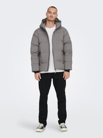 Only & Sons Winter Jacket 'Marshall' in Grey