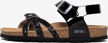 Bayton - Sandalias 'Eirene' en negro: frente