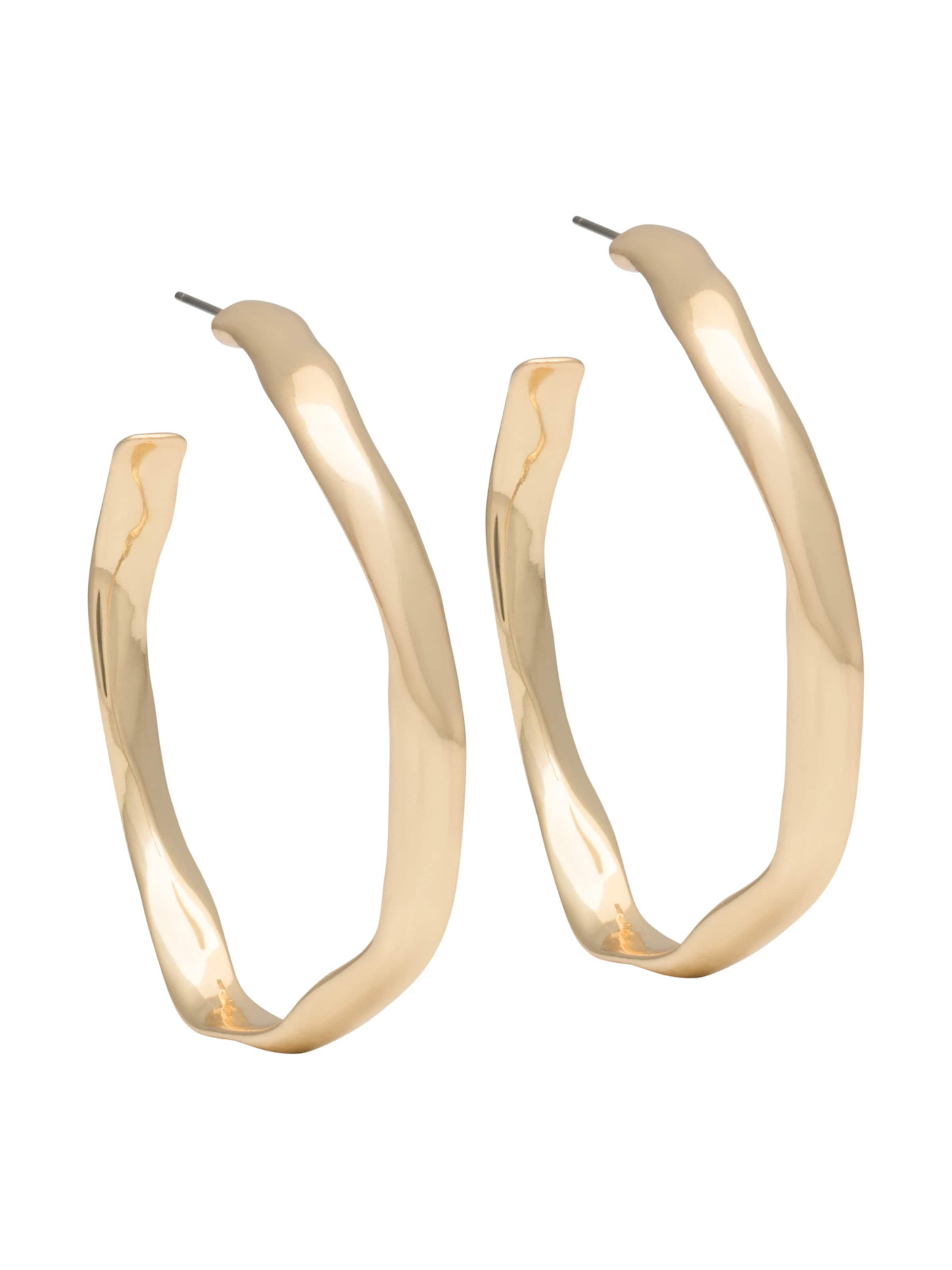 A&C Oslo – Nordic Design Jewellery Earrings 'Sculptured' in Gold: front