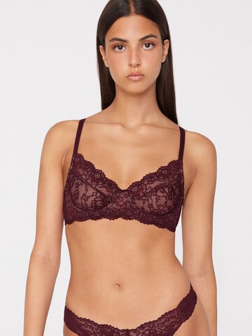 Tezenis Balconette Bra 'Paris' in Red: front