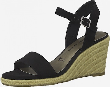 Sandalo con cinturino di Tamaris in nero: frontale