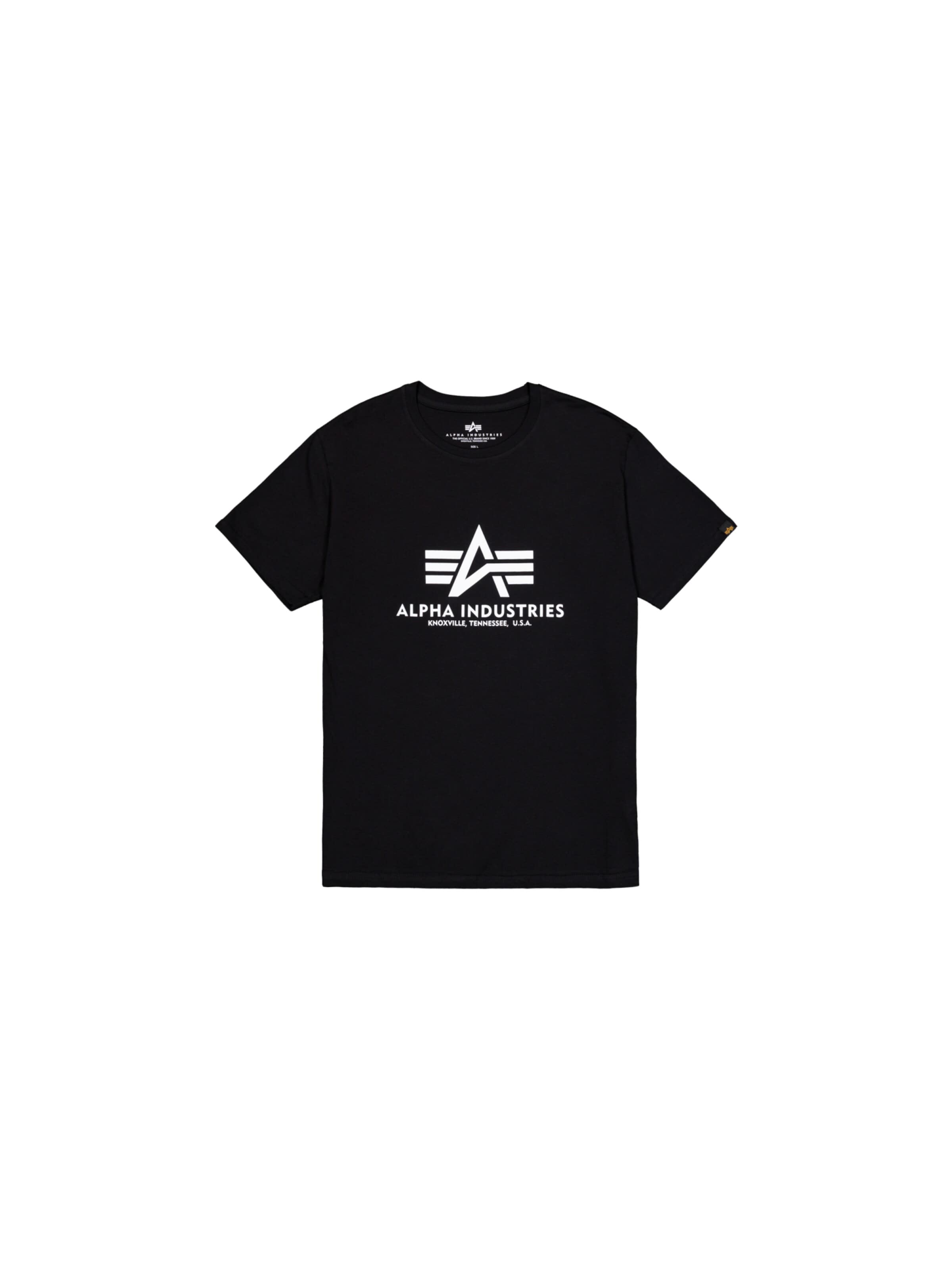 ALPHA INDUSTRIES T-shirt i svart: framsida