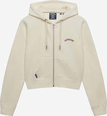 Superdry & Co Zip-Up Hoodie 'Essential' in White: front