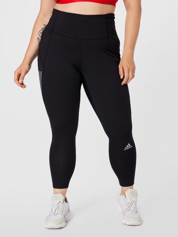 ADIDAS SPORTSWEAR Skinny Workout Pants 'Own The Run ' in Black: front