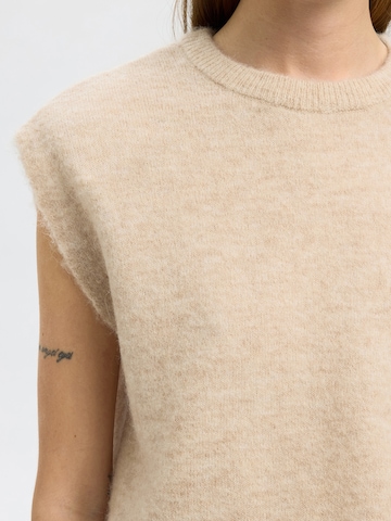 Pull-over 'SLFLULU' SELECTED en beige