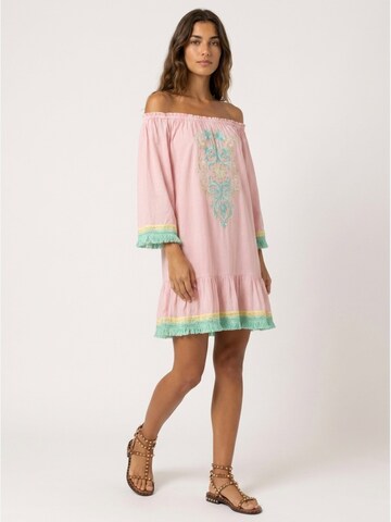 Miss June Jurk 'Robe Courte Azra' in Roze