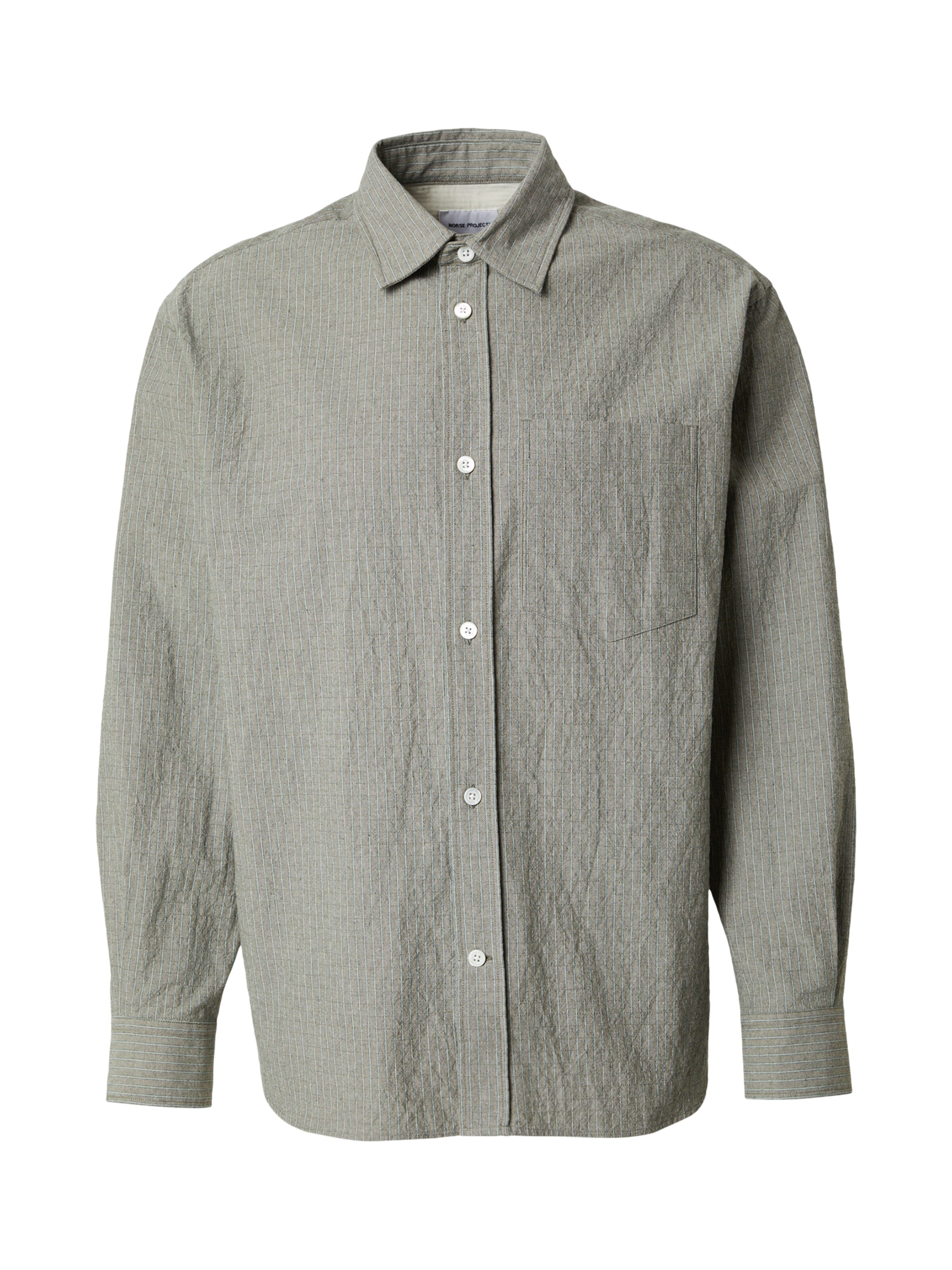 NORSE PROJECTS Pohodlné nošení Košile 'Falster' – zelená: přední strana