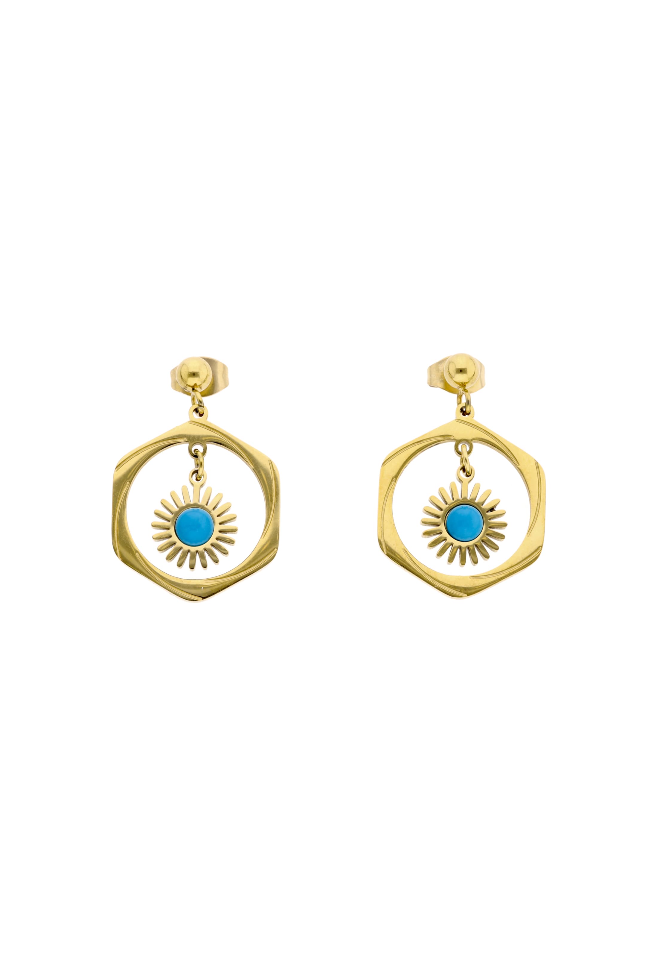 IZIA - Pendientes en oro: frente