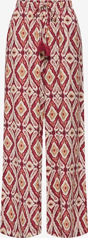 ONLY Wide leg Pants 'ONLGini Mikasi' in Red: front