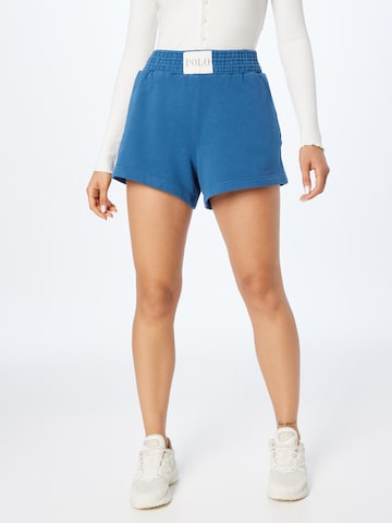 Regular Pantaloni de la Polo Ralph Lauren pe albastru: față