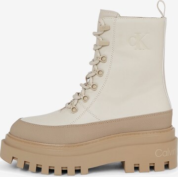 Calvin Klein Schnürstiefelette in Beige: predná strana