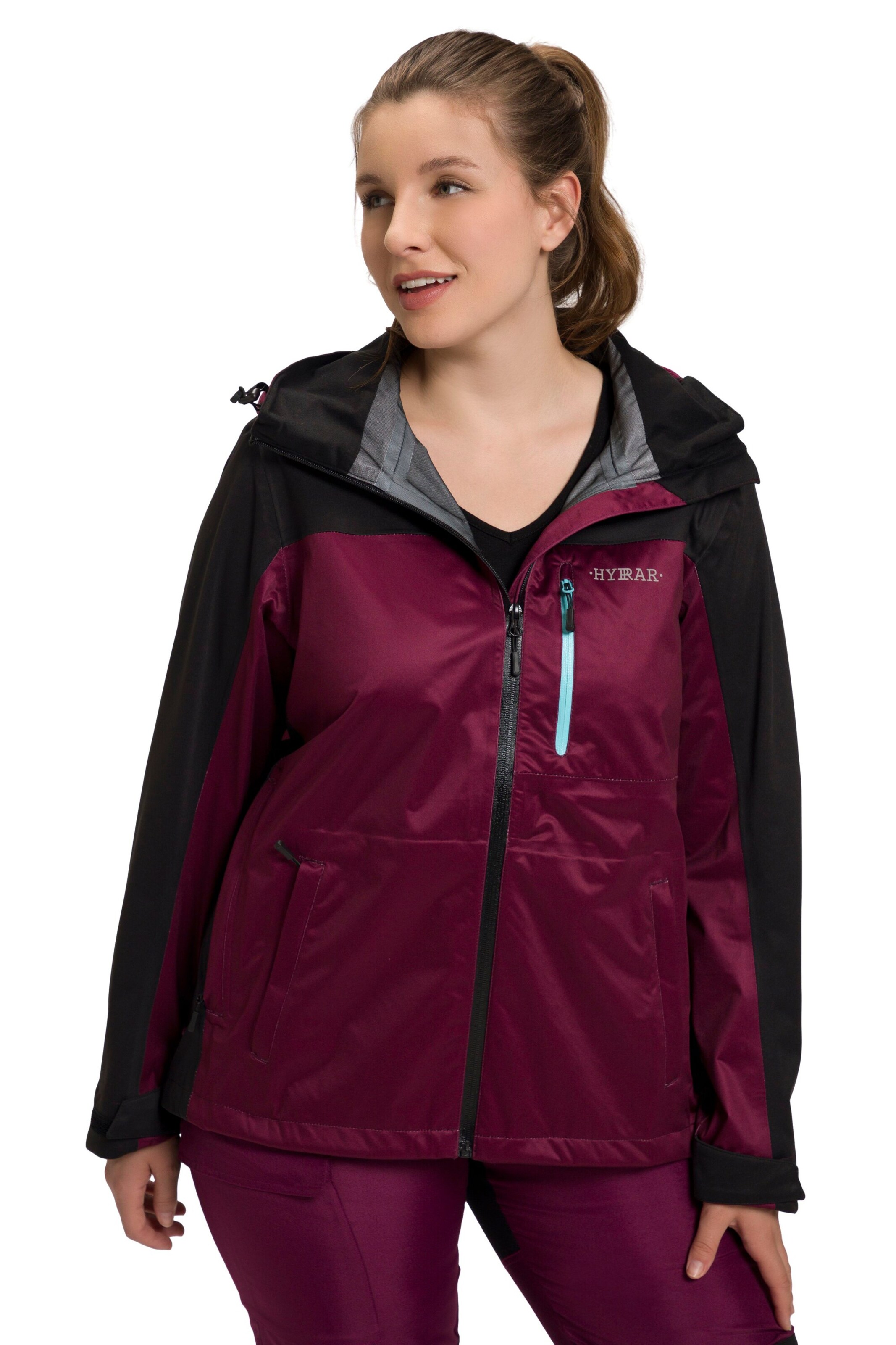 Ulla Popken Performance Jacket 'Hyprar' in Red: front