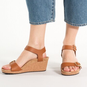 PAPILLIO Sandals 'Soley' in Brown: front