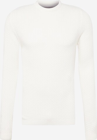 Pull-over 'Edamian' JACK & JONES en blanc : devant