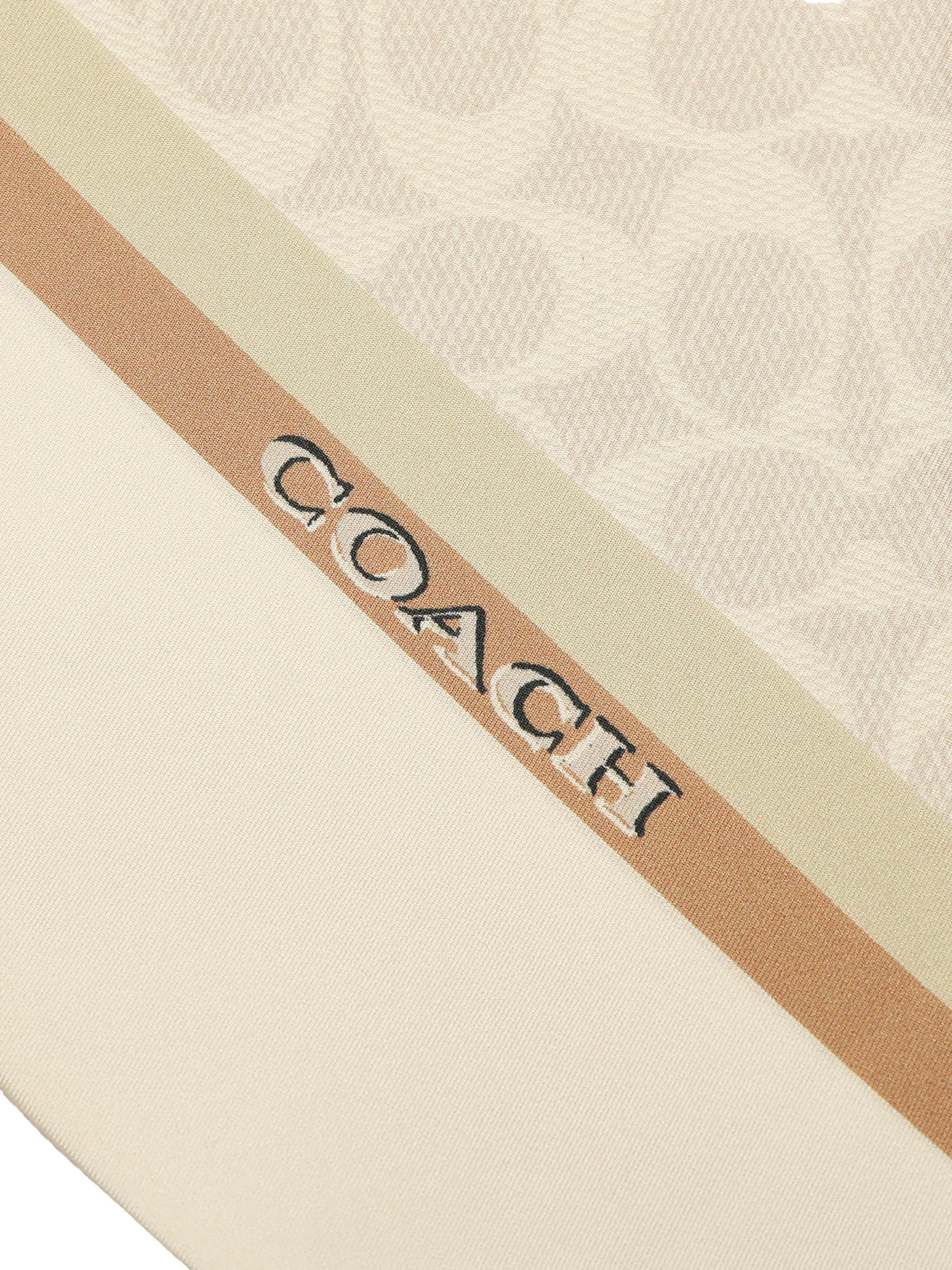 COACH Tørklæde 'Stacked Tabby' i hvid