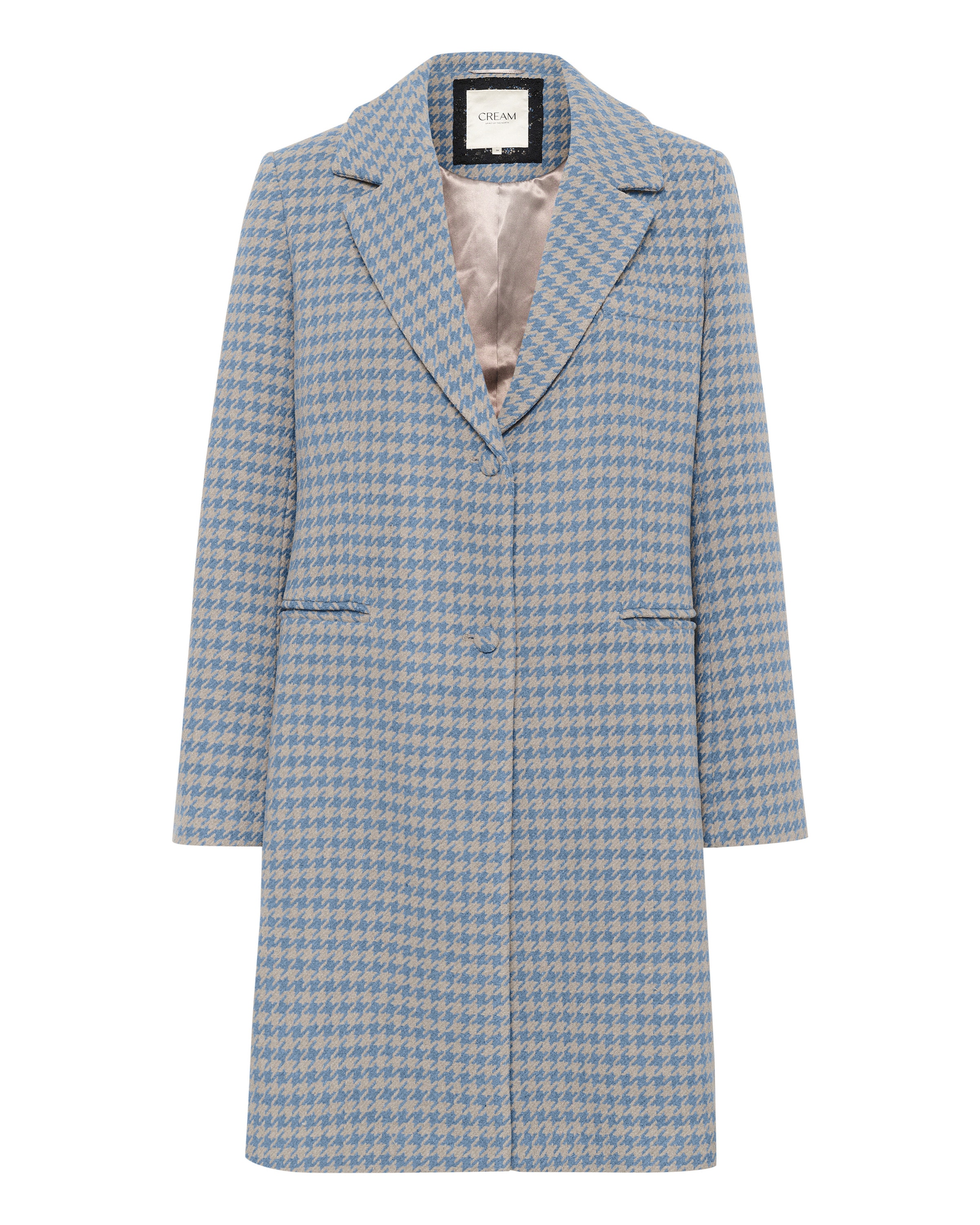 Cream Mantel 'Westie' in Blau: Vorderseite