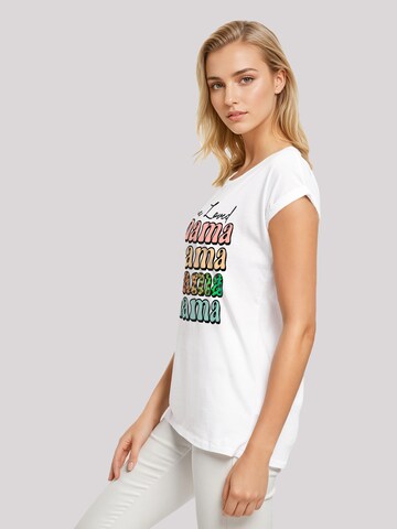 T-shirt 'Mothers Day Mama Typography Leopard Print Pastel' F4NT4STIC en blanc
