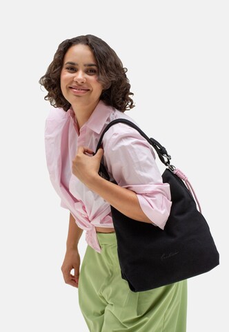 Fritzi aus Preußen Shoulder bag 'Bitzi01 Suede' in Black: front