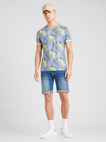 T-Shirt 'LEAF' Key Largo en bleu