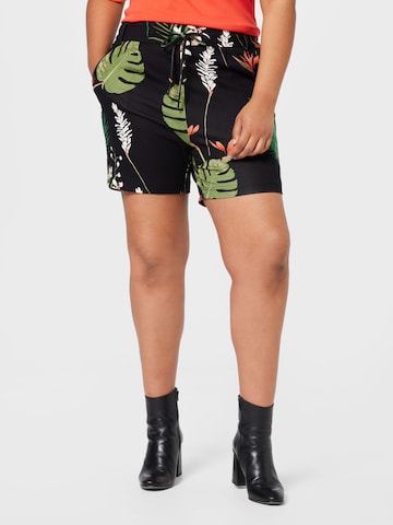 ONLY Curve Regular Shorts 'POPTRASH' in Schwarz: predná strana