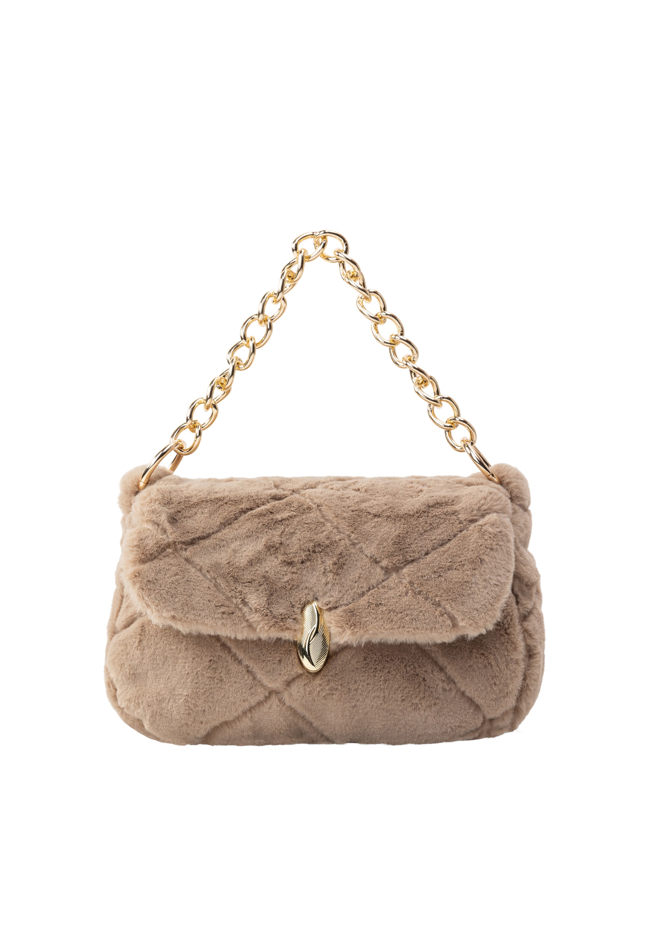 faina - Bolso de hombro en beige: frente