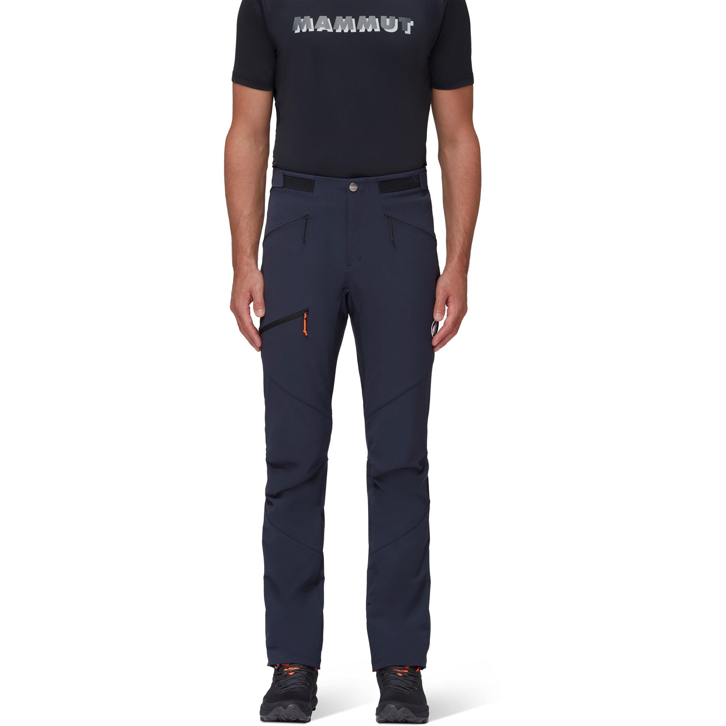 MAMMUT Slim fit Outdoor Pants in Blue: front