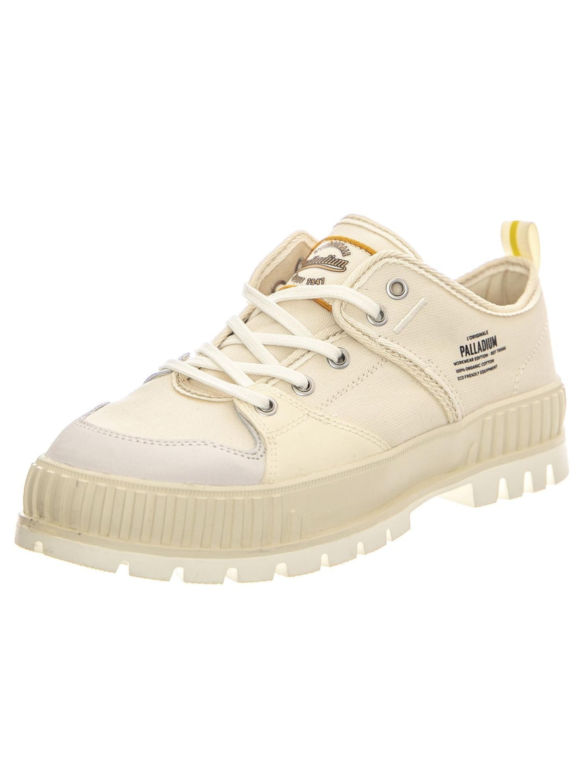 Chaussure à lacets 'Pallashock Lo WW Cream White Shoes' Palladium en beige : devant