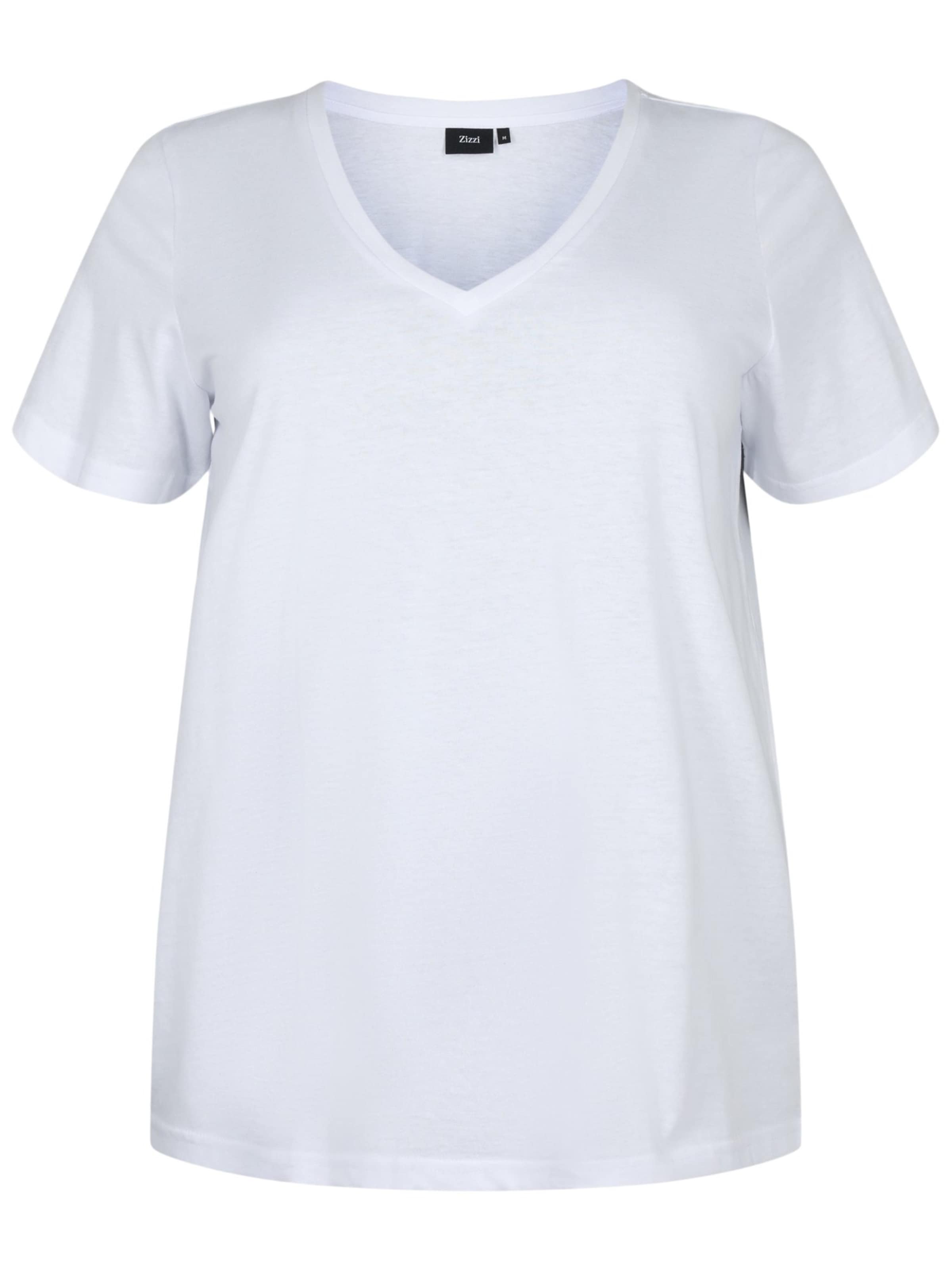 Zizzi - Camisa 'Mkatja' em branco: frente