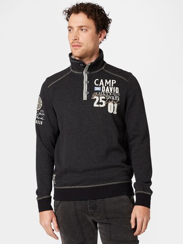 CAMP DAVID Sweatshirt 'Land Of Legends' in Black: front