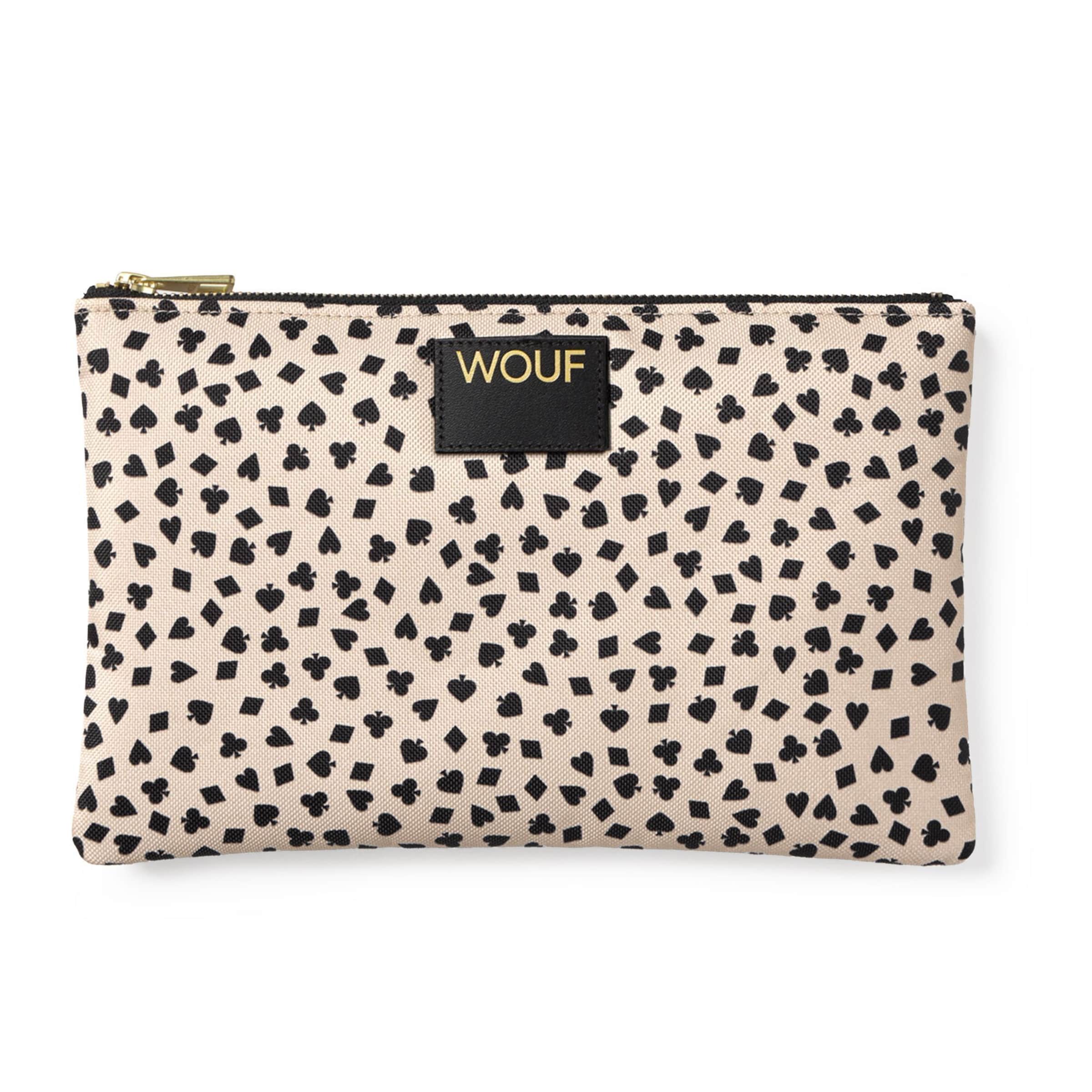 Trousse de maquillage 'Daily' Wouf en beige : devant