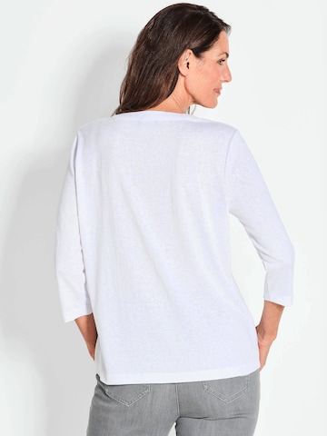 Goldner Shirt in Weiß